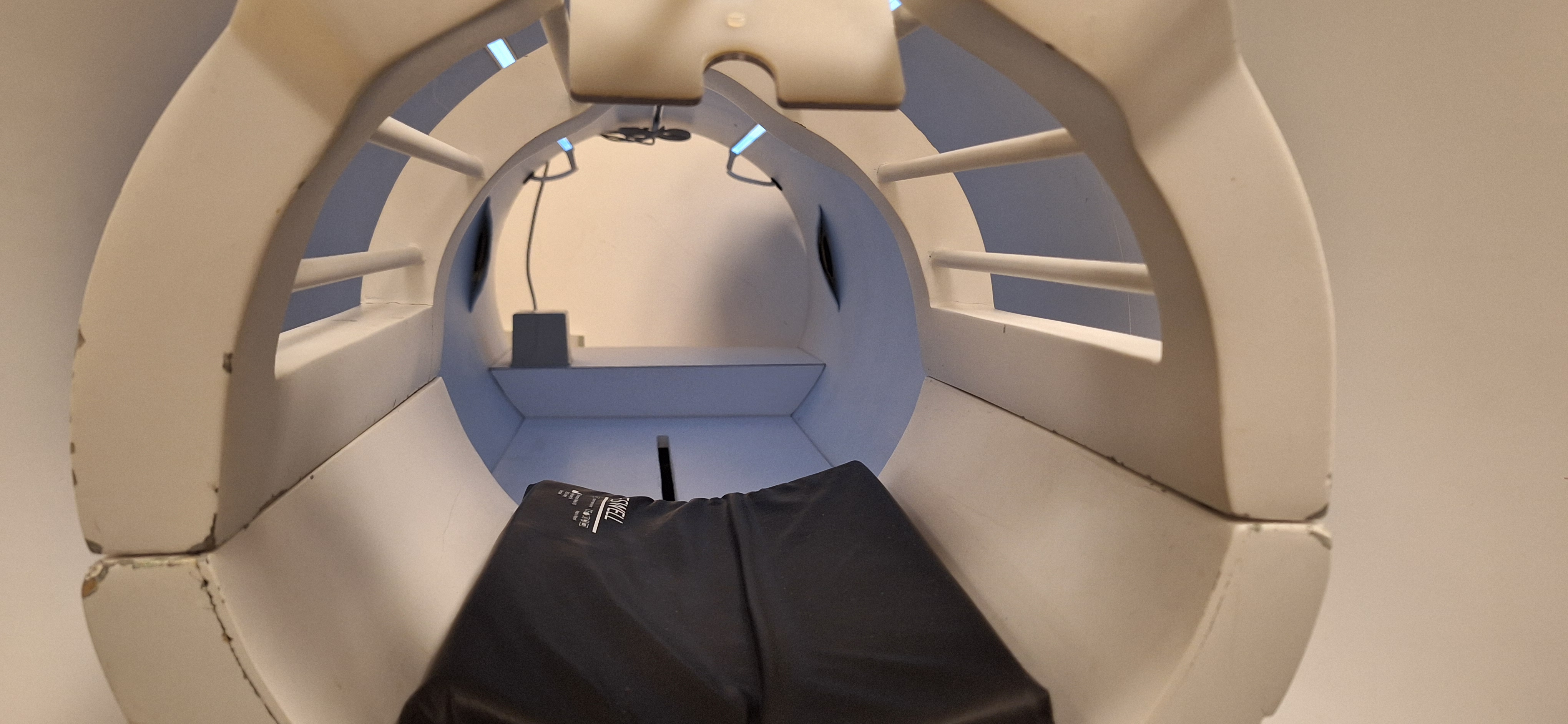 A look down the bore through the head coil.