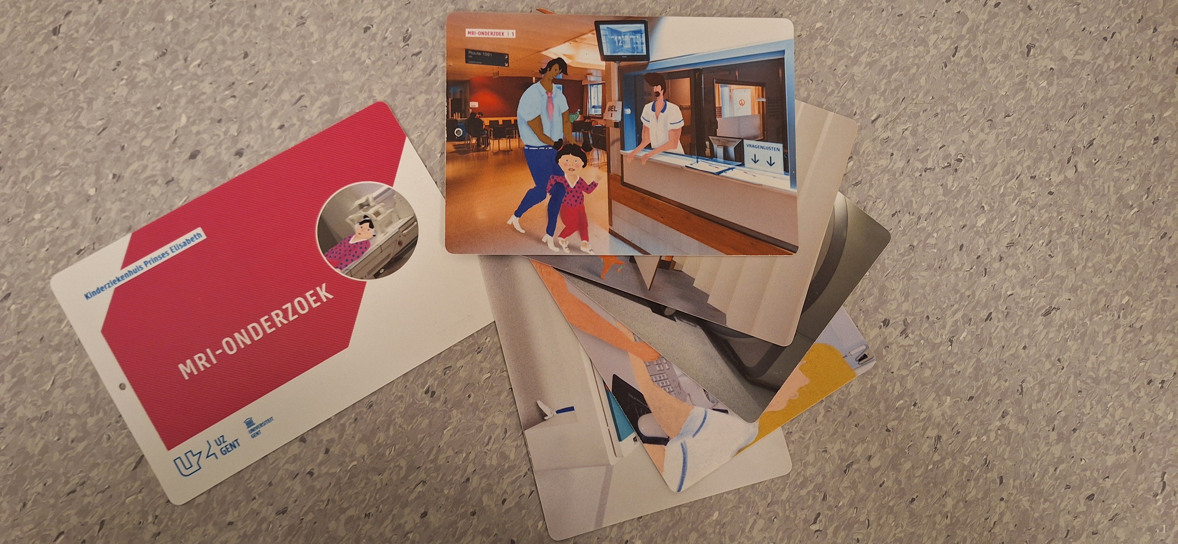 A cartoon explains how an MRI examination works.